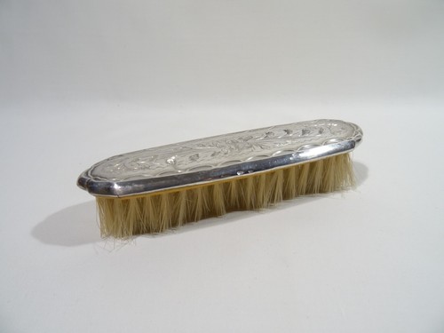 Antique solid silver brush - silver,