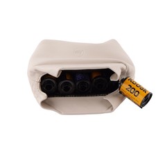 Leica softpouch white - white, leather