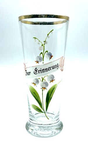 Antik glas handbemalt - antik,