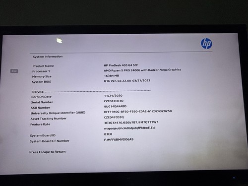 Prodesk 405 sff - hp,