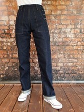 Marlene Vintage Denim Jeans WAC 30er-40er Jahre Style Rockabilly Hot Rod V8 Army