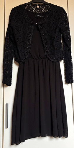 Abendkleid midi schwarz - s,