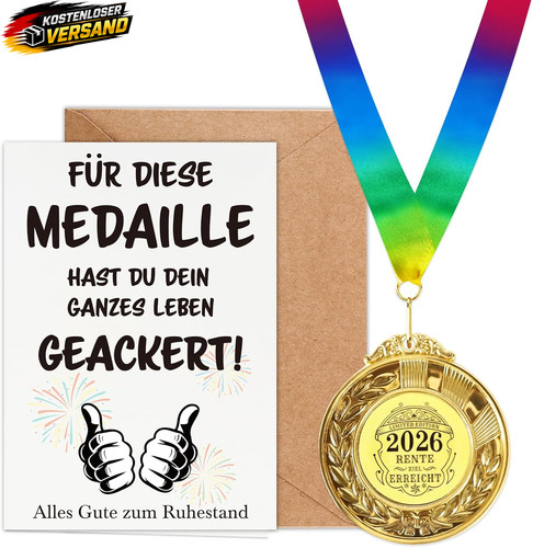 Ruhestand geschenkset medaille - ruhestand,