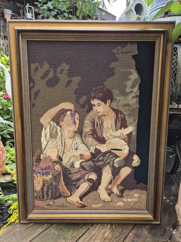 Vintage gobelin bild stickbild - vintage,