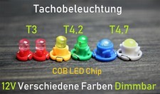 T3 T4.2 T4.7  LED COB Tachobeleuchtung Innenraum  Weiß Blau Superhell 🔥TOP🔥