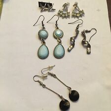 Ohrringe Konvolut Klimper Sommer Glitzer Schwarz Türkis Stecker Schwalbe Hänger