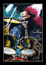 Schlagzeug Lithografie by