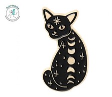 Anstecker Katze Sterne Himmel