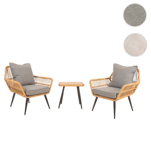 Poly rattan garnitur - poly-rattan, hwc-n34