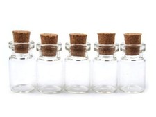 4 Glasfläschchen mit Korken