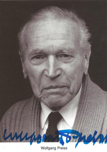 Autogramm wolfgang preiss - wolfgang,