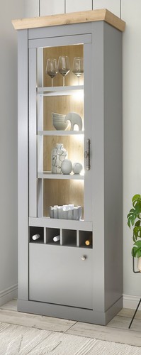 Vitrine vitrinenschrank eiche - vitrine,