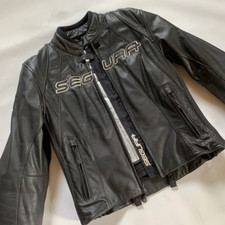 Motorradjacke Damen, Lederjacke, mit Protektoren, Größe 38, T4, Schwarz, Segura