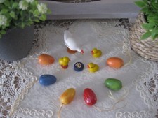 Holz Osterdeko Ostereier,  Huhn mit Küken Erzgebirge