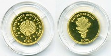 Deutschland 20 Euro Goldmünze Deutscher Wald Eiche 2010 Stg. 999/Gold Mzz F#5279