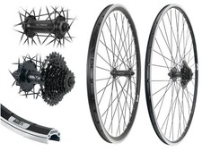 LAUFRADSATZ 26" MTB Laufrad Hohlkammer Shimano 19-559 V-BRAKE + 8-fach Kassette