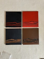 ,Quattro’ Kunstwerk (bestehend aus 4 Bild je 25x25) original, abstrakt, signiert