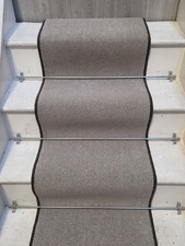 Treppen Teppich Läufer 6m - bis zu 12 Stufen - 50cm breit - grau - 80/20 - Mittelflor