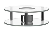 Leonardo Stövchen Scaldino Glas & Edelstahl Neu in OVP Durchmesser 15 cm