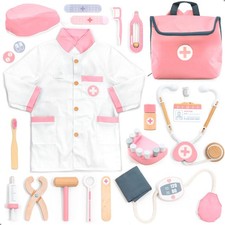 Mini Arztkoffer Doktorkoffer Medizinkoffer Rollenspiel Kinder Spielset aus Holz