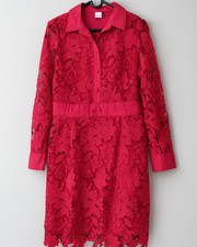 Heine Damen Kleid Spitzenkleid