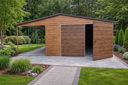 Blechgarage 6x5 carport - 6x5,