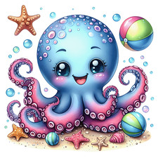 Wandtattoo Aufkleber Octopus