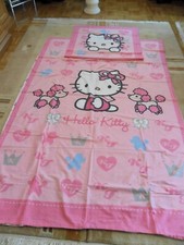 Bettbezug mit Kissenbezug, Hello Kitty, 100 % Baumwolle, 196 x 126 u. 80 x 80 cm