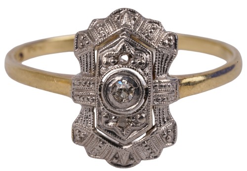 Antiker art deco ring 585 - 585, gold