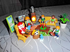 Playmobil 5308 Nikolausabend im gemütlichen Wohnzimmer, Kamin brennt