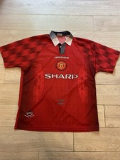 Manchester United Vintage 1996/98 Football Shirt Jersey Trikot Sheringham Gr. XL