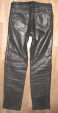 fertige!!! -HARD LEATHER STUFF- LEDERJEANS / Lederhose schwarz ca. W32-33 / L33