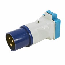 CEE Adapter England 200-250V, 16A, 3polig,12 cm für Wohnwagen & Wohnmobil