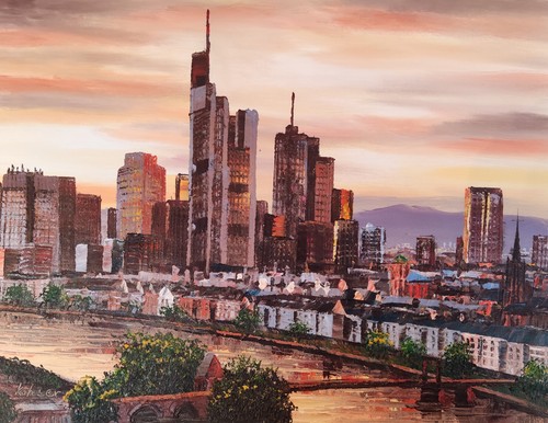 ölgemälde 30x40 skyline - Ölgemälde,