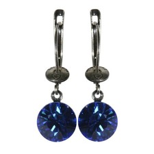 Konplott Ohrringe Ohrhänger Black Jack hängend blau sapphire silber