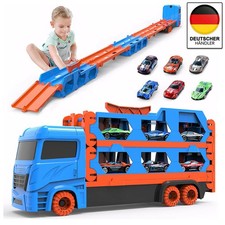 Transport-Truck Spielzeugautos Rennbahn Truck Spielzeugauto mit 6 Rennautos Set