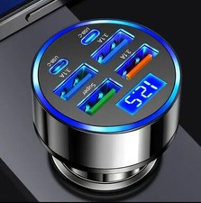 Auto Schnell Ladegerät USB & USB-C | Handy Stecker KFZ Zigarettenanzünder | Auto