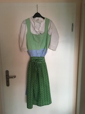 Oktoberfest Dirndl Gr. 38 "Wenger Austria" grün-hellblau, mit Schürze.