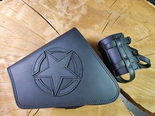 Seitentasche Diva Blackline Bobber HD Custom Chopper ORLETANOS schwarz Stern