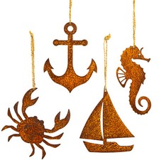 4 Maritime Deko Figuren Rost