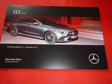 MERCEDES C257 CLS Coupe CLS 350 d CLS 400 d CLS 450 4MATIC Preisliste von 2017