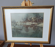 Gemälde Druck gerahmt Glas