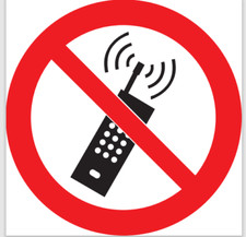 2x 10cm Handy Verboten