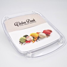 Zahlteller Kassierteller Geldschale für Eiscafé, Eisstand, Eiswagen, Acrylglas