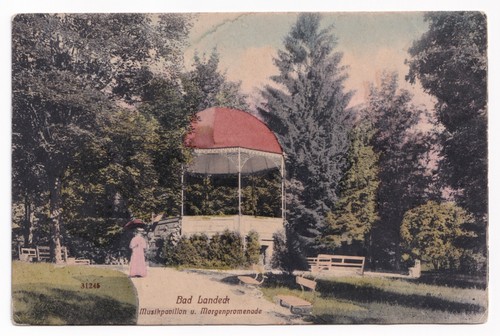 Postcard poland bad - poland, landeck
