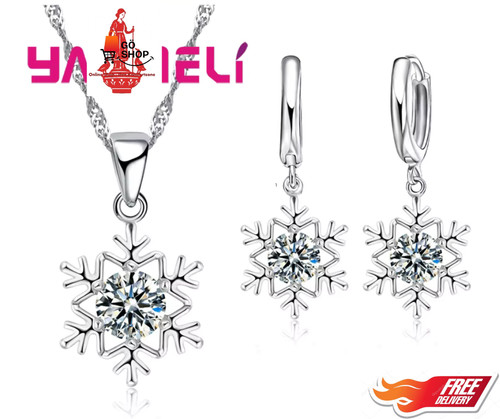 Schneeflocke schmuckset 925 - schneeflocke,