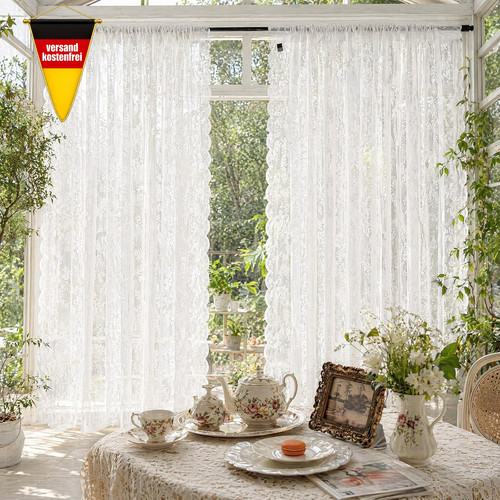 Vintage spitze vorhang - vintage, 2