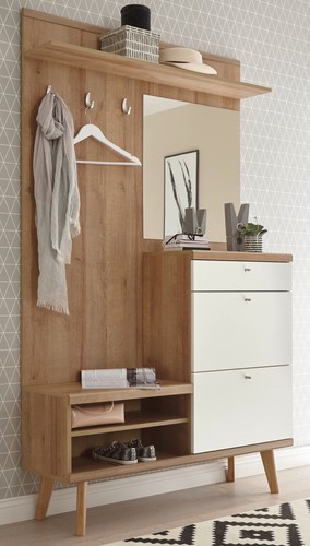 Garderobe komplett set eiche - garderobe,