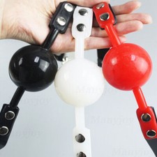 Pu Leder Silikon Gag Ball Abschließbar Mundknebel Fetisch Gag Restraints Harness