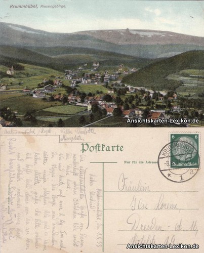 Postcard krummhübel karpacz - postcard,